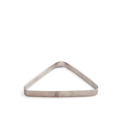 Sagoma triangolare inox microforato 14x16 cm