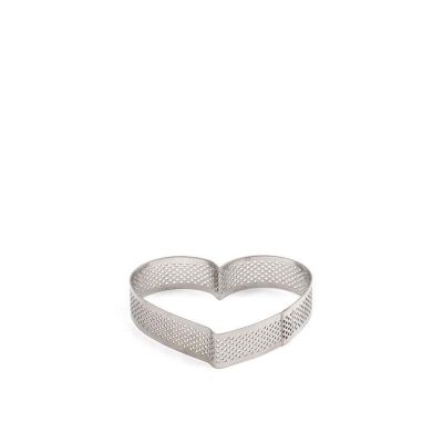 Sagoma cuore inox microforato 10x9cm Decora