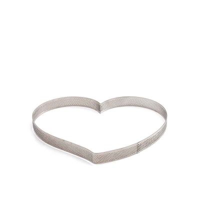 Sagoma cuore inox microforato 18x16 cm Decora