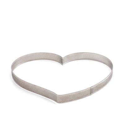 Sagoma cuore inox microforato 24x22cm Decora