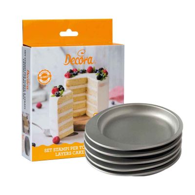 Set 5 Stampi rotondi per torte a strati Ø15x2h cm