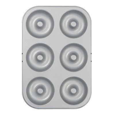Stampo per 6 ciambelle di Ø7,5 cm in acciaio antiaderente Decora