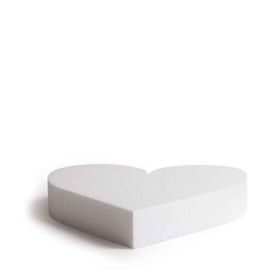 Base cuore in polistirolo bianco h5 30 cm