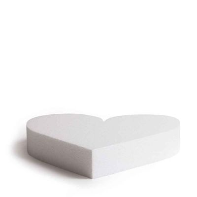 Base cuore in polistirolo bianco h5 40 cm