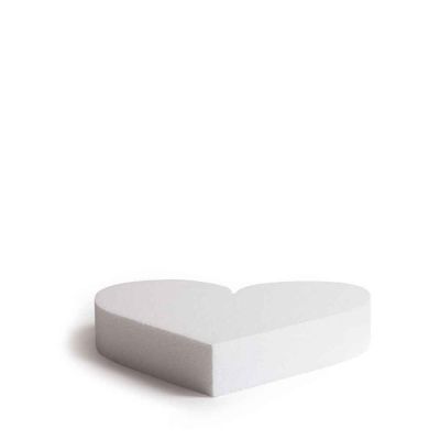 Base cuore in polistirolo bianco h5 20 cm