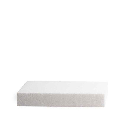 Base rettangolare in polistirolo bianco h5 30x40 cm