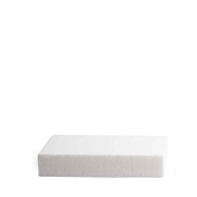 Base quadrata in polistirolo bianco h5 25x25 cm