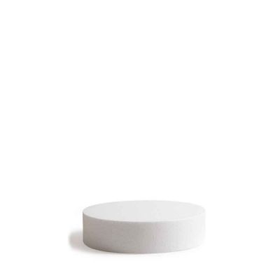 Base rotonda in polistirolo bianco h 7,5 Ø17,5 cm