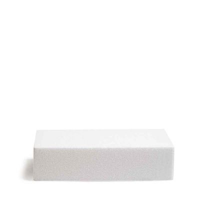 Base rettangolare in polistirolo bianco h7,5 20X30 cm
