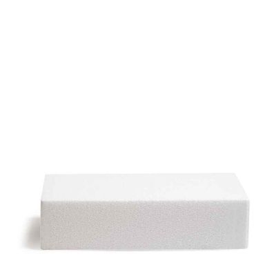 Base rettangolare in polistirolo bianco h7,5 30x40 cm