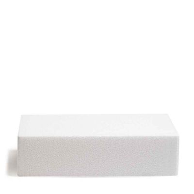 Base quadrata in polistirolo bianco h7,5 40x40 cm
