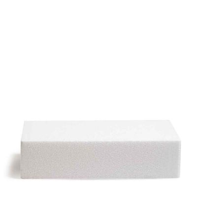 Base rettangolare in polistirolo bianco h7,5 30x45 cm