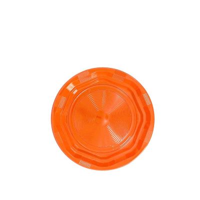 25 Piattini di plastica riutilizzabili e lavabili arancioni DOpla Ø17 cm