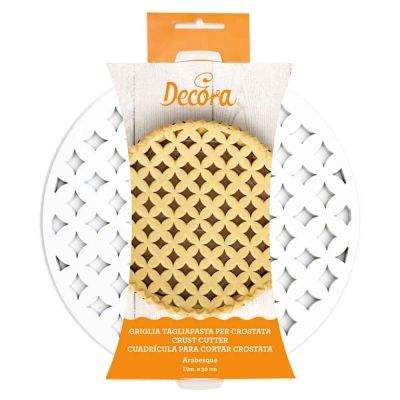 Griglia Tagliapasta arabesco per crostata in plastica tonda Ø30cm