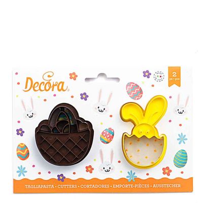 Set 2 Cutters Tagliapasta in plastica Cestino e Coniglio Bunny