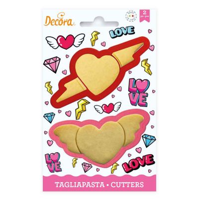 Set 2 Cutters Tagliapasta in plastica Cuore