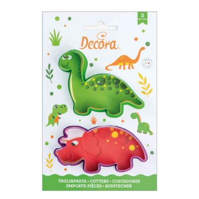 Set 2 Cutters Tagliapasta in plastica animali Dinosauri