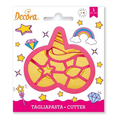 Cutter Tagliapasta in plastica Maschera Unicorno Decora