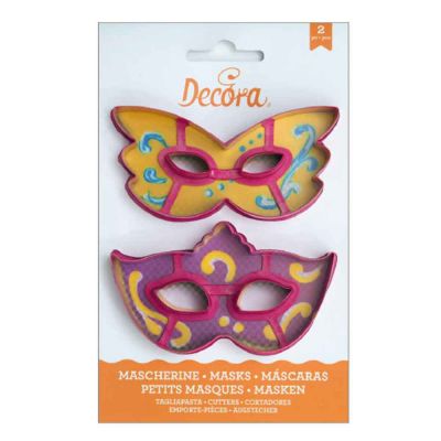 Set 2 Cutters Tagliapasta in plastica maschera di carnevale