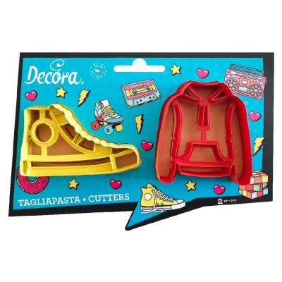 Set 2 Cutters Tagliapasta in plastica felpa e scarpa teenager