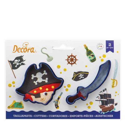 Set 2 Cutter Tagliapasta in plastica pirata e sciabola Decora