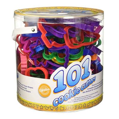 Set 101 Formine per biscotti in plastica lettere numeri e forme varie Wilton