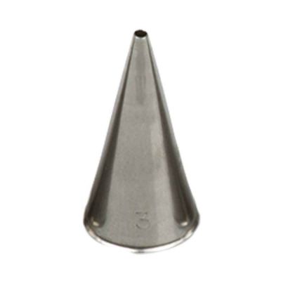 Beccuccio cornetto tondo 3 in acciaio inox Ø1,7 x 3,5 cm