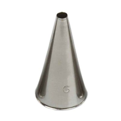 Beccuccio cornetto tondo 6 in acciaio inox Ø1,7 x 3,5 cm