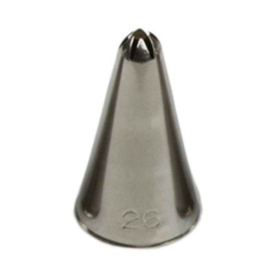 Beccuccio cornetto stella chiusa 26 Decora in acciaio inox Ø1,7 x 3,5 cm