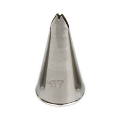 Beccuccio cornetto Foglia 67 in acciaio inox Ø1,7 x 3,5 cm