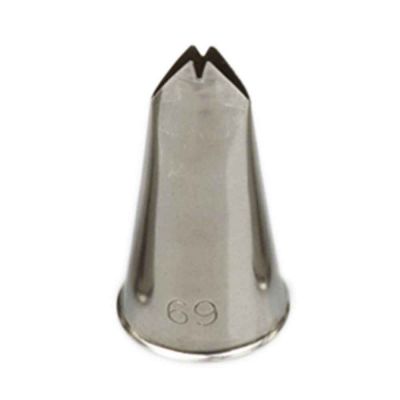 Beccuccio cornetto Foglia 69 in acciaio inox Ø1,7 x 3,5 cm