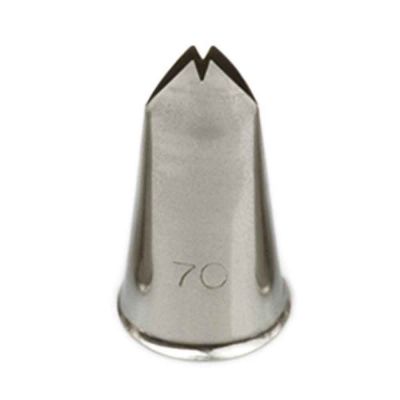 Beccuccio cornetto Foglia 70 in acciaio inox Ø1,7 x 3 cm