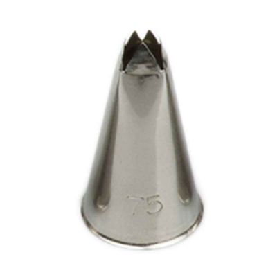 Beccuccio cornetto Foglia 75 in acciaio inox Ø1,7 x 3 cm