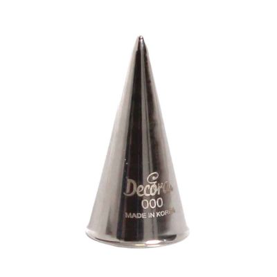 Beccuccio cornetto tondo 000 in acciaio inox Ø1,7 x 3,5 cm