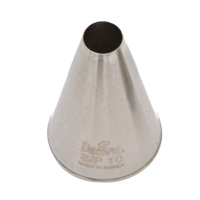 Beccuccio cornetto tondo grande 10 in acciaio inox Ø3 x 4,8 cm