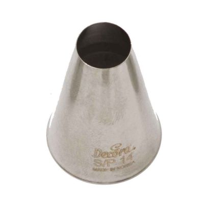 Beccuccio cornetto tondo grande 14 in acciaio inox Ø3 x 4,5 cm