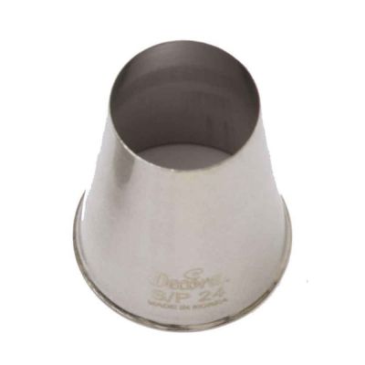 Beccuccio cornetto tondo grande 24 in acciaio inox Ø3,5 x 5 cm