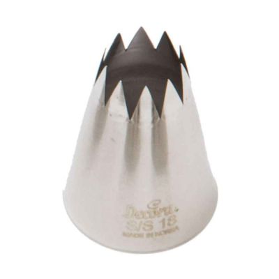 Beccuccio cornetto grande stella 18 Decora in acciaio inox Ø3,5 x 5 cm