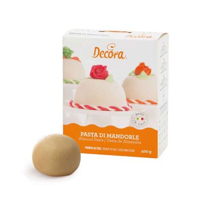 Pasta di mandorla per decorazioni e pasticcini pronta all'uso 400 g Decora