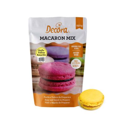 Preparato macarons in polvere Giallo 250 g Decora