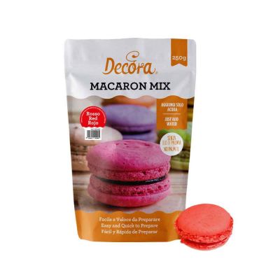 Preparato macarons in polvere Rosso 250 g Decora