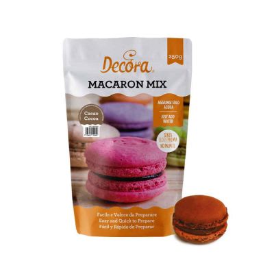 Preparato macarons in polvere Marrone Cacao 250 g Decora