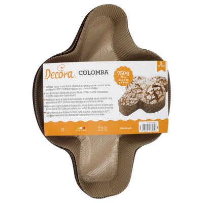 5 Stampi in carta per cottura colomba pasquale media 750 g