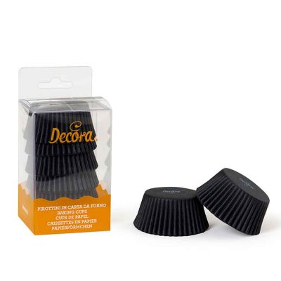 Pirottini monouso Decora per muffin colore nero