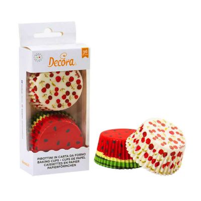 Confezione da 36 pirottini Summer fruits Decora