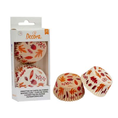 36 Pirottini per muffin in carta Autunno Decora Ø 5 cm