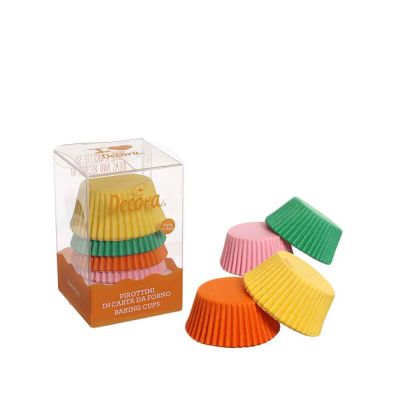 75 Pirottini in carta colori assortiti per cottura muffin Ø5 x h 3,2 cm Decora