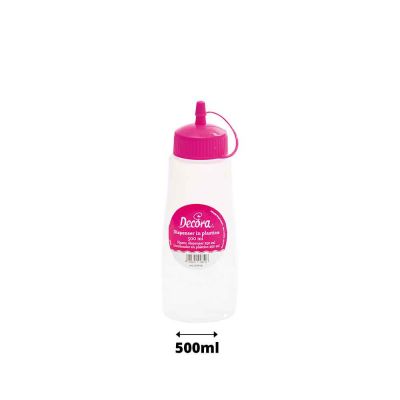 Dispenser Dosatore in plastica con beccuccio fine e scala graduata 500 ml