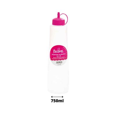 Dispenser Dosatore in plastica con beccuccio fine e scala graduata 750 ml