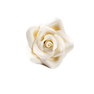 24 Decorazioni Rose grandi bianche in zucchero Bakery